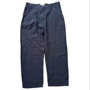Velvet By Jenny Graham NWT Navy Linen Trousers